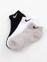 [NIKE]3PPK CUSHION LOW CUT （S，M，L，XL/WHTxGRY