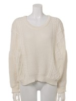 【CHILLE】ケーブル編みドルマンニットTOPS/グレー(006)