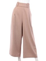 【mystic】太ベルトワイドパンツ/ベ−ジュ