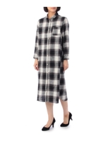 オンブレーチェックシャツワンピース/ブラック(219)