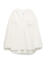 ストライプネルシャツ/WHT