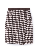 ツイード千鳥チェックスカート/ベージュ(152)