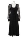レースガウンSETマキシワンピース/ブラック