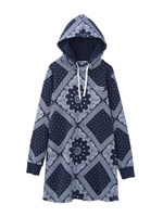 BANDANA SWEAT HOODIE DRESS/ネイビー