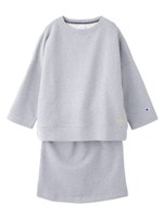 X-GIRL×CHAMPION VINTAGE SWEAT TOP&SKIRT SET/アッシュ