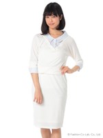 【Cherite by PRIME PATTERN】シャツ切替OP/シロ