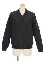 【LuzLlena】MA-1タイプブルゾン/ネイビー