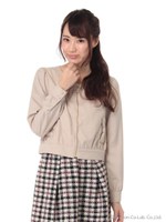 ふんわり女の子ブルゾン/ネイビー