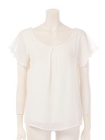 ショルダーフリルTOP/BLK