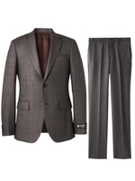 バーズアイ84スーツ/ブラウン(442)