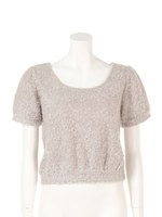 パフスリーブウォームTOP/L/GRY