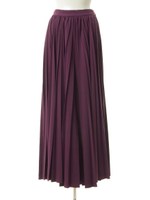 プリーツガウチョパンツ/ボルドー