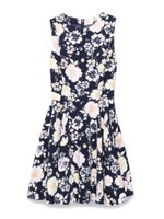 ペイントフラワーワンピース/BLK