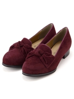 リボンフラットシューズ/ネイビー