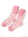 MOCO MOCO BUNNY SOCKS/PINK×OFF WHITE