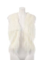 【ANAP】フェイクロングファーベスト/O.WHT