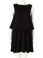 【CanCamコラボ】ドッキングバックリボンワンピース/ブラック