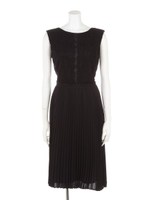 【ROSE BUD】SLV-LESS PLEATED DRESS/BLACK