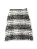 シャギーチェックスカート/ブラック(219)