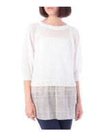 シルクレイヤード風リネンニット/ホワイト(001)