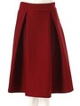 ダイバーフレアミディスカート/ボルドー