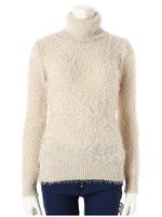 ハイネックシャギーニット/ホワイト