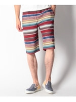 ミニ裏毛プリントハーフパンツ/ワインレッド(363)