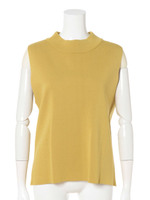 ミラノリブハイネックノースリ/オフホワイト