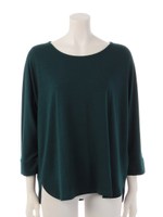 後ギャザードルマンプルオーバー/ブルー