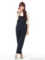 太ショルダーサロペット/カーキグリーン