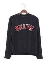 【11/13 ヒルナンデスご紹介商品】BKLYNケーブルロゴ/ニット/グレー／モク