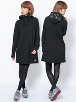 PILE LOGO SWEAT HOODIE DRESS/アッシュ