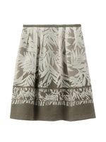 [L]シアーボタニカルスカート/マスタード(133)