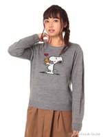 Ｓｎｏｏｐｙ／ｅａｒｔｈニットプルオーバー/Navy