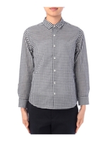 シャンブレーチェックシャツ/ネイビー(293)