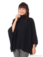 タートルニットポンチョチュニック/Navy
