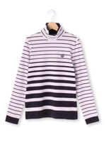 ピッチボーダーハイネックプルオーバー/オフホワイト(703)