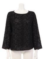 レースプルオーバー/ブラック