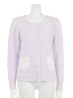 Moco Moco Heart Cardigan/Lavender