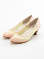 【JELLYBEANS】チュールレースパンプス/ピンクC