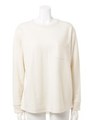 【ROSE BUD】WAFFLE C/N L/S POCKET-T/WHITE