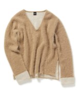 アンゴラダブルフェイスニットチュニック/ベージュ