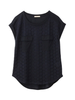 サークルレースカットソー/ネイビー(093)