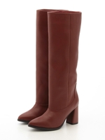 ヒールブーツ/ブラウン