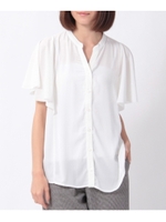 フリルスリーブブラウス/ボルドー(064)