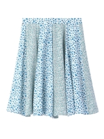 小花柄MIXフレアスカート/ライトグリーン(121)