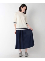 ジャージギャザースカート/ネイビー(093)