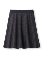 チェックフレアスカート/チャコールグレー(214)