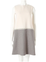 パールビジューノースリーブワンピース/グレー