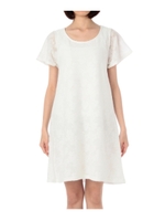 フラワーレースAラインワンピース/ホワイト(002)